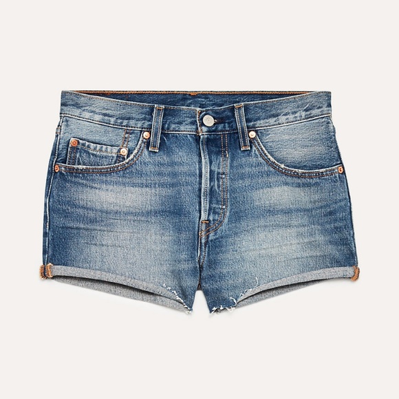 Levi 501 Short Blue Explore Aritzia NWT - Picture 5 of 5